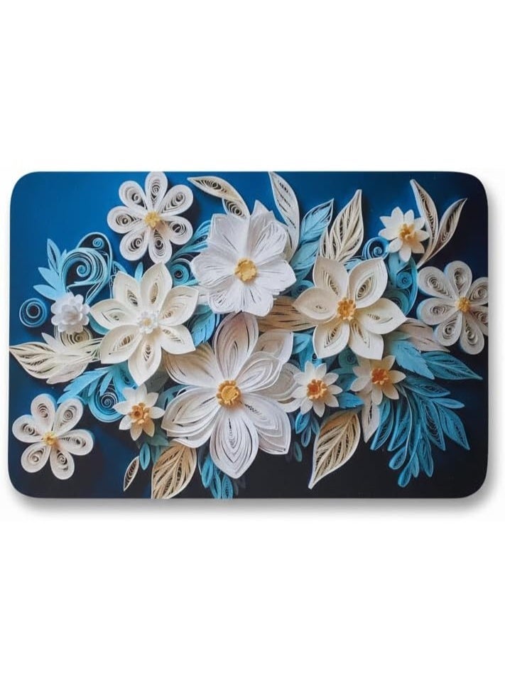 سجادة أرضية مزخرفة مانعة للانزلاق – ناعمة ماصة – للغرف الداخلية والأبواب – متعددة الاستخدام للغرفة، الصالون، المطبخ والحمام - Image 2